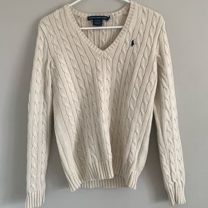 Ralph Lauren V-neck Cable knit sweater